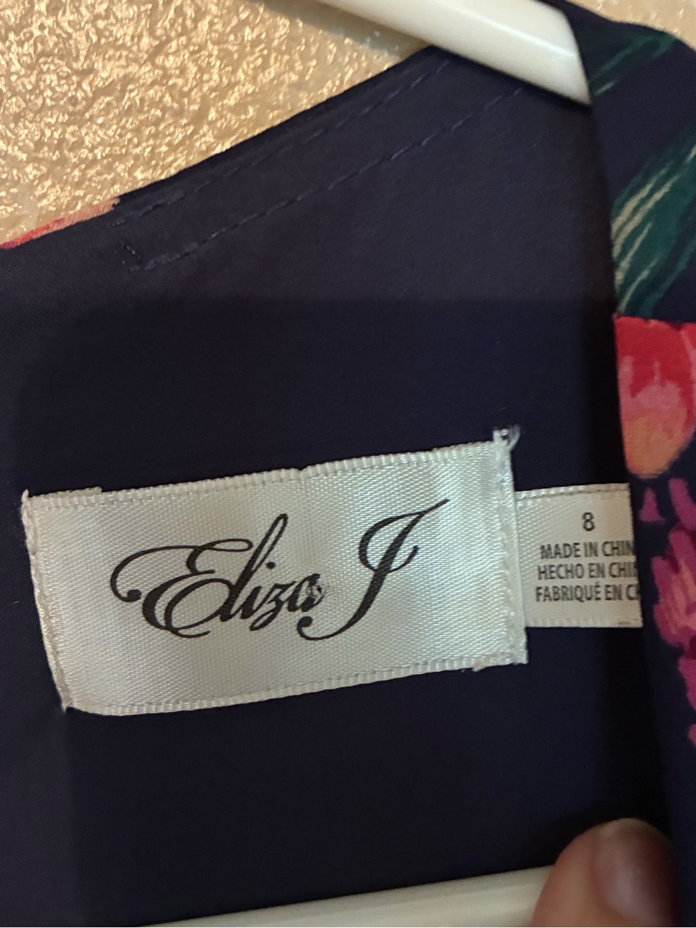 Eliza J Womens Balloon Long Sleeve Floral Cascade Maxi Dress Size 8 Navy Blue - Picture 6 of 6